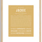 Jackie (female) | Name Art Print