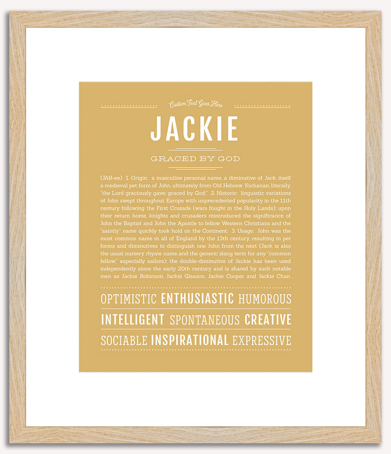 Jackie (male) | Name Art Print