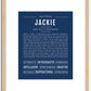 Jackie (female) | Name Art Print