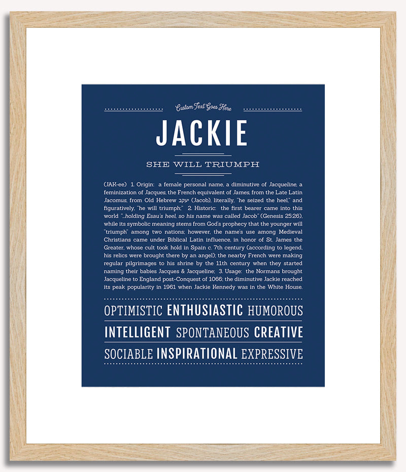 Jackie (female) | Name Art Print