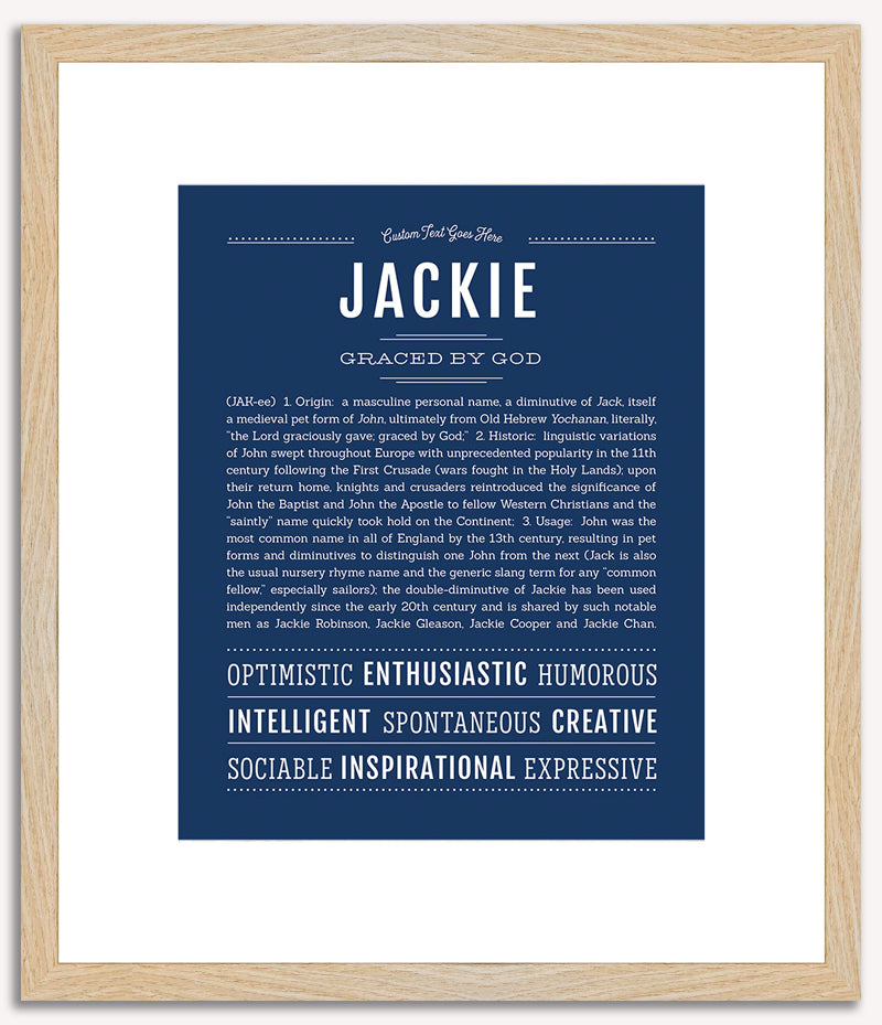 Jackie (male) | Name Art Print