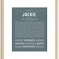 Jackie (female) | Name Art Print