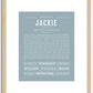 Jackie (female) | Name Art Print