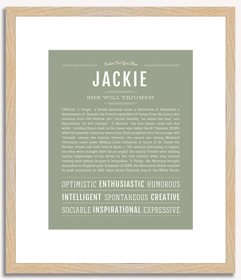 Jackie (female) | Name Art Print