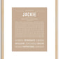 Jackie (female) | Name Art Print