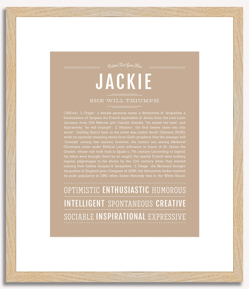 Jackie (female) | Name Art Print