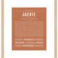 Jackie (female) | Name Art Print