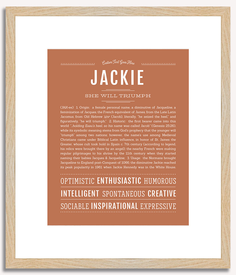 Jackie (female) | Name Art Print