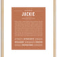 Jackie (male) | Name Art Print