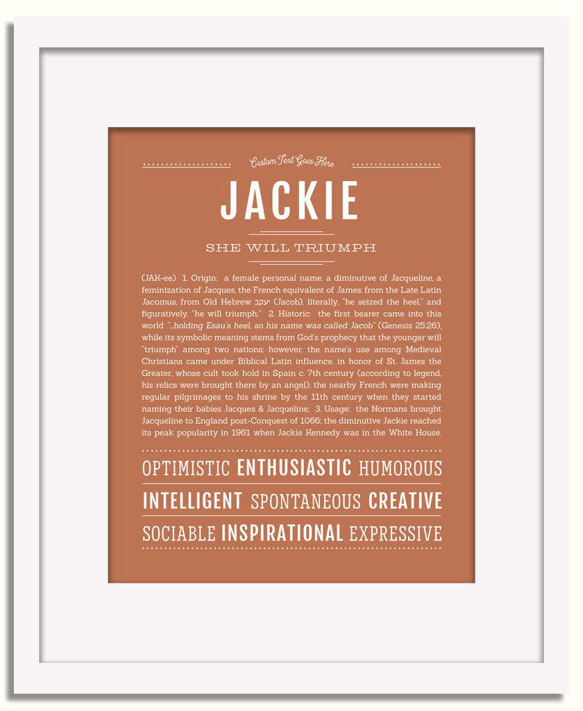 Jackie (female) | Name Art Print – Name Stories