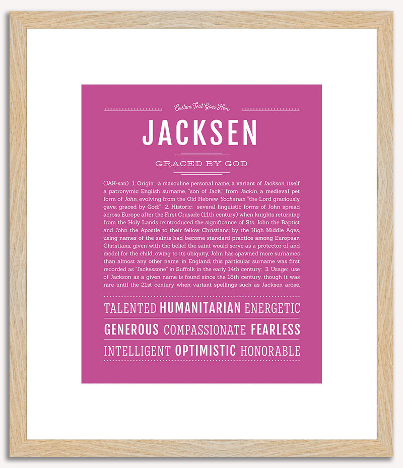 Jacksen | Name Art Print