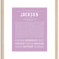 Jackson | Name Art Print