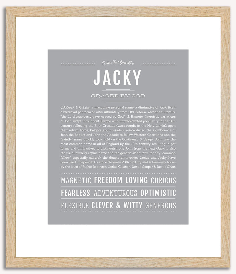 Jacky (male) | Name Art Print