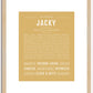 Jacky (female) | Name Art Print