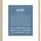 Jacky (female) | Name Art Print