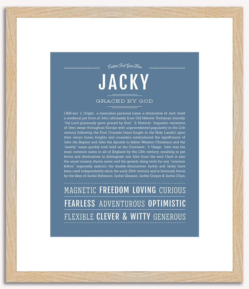 Jacky (male) | Name Art Print