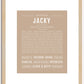 Jacky (female) | Name Art Print