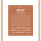 Jacky (female) | Name Art Print