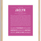 Jaclyn | Name Art Print