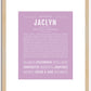 Jaclyn | Name Art Print