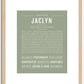 Jaclyn | Name Art Print