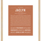 Jaclyn | Name Art Print