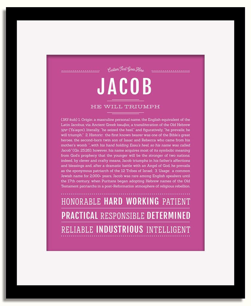 Frame Options | Dark Pink | Black Frame, Matted