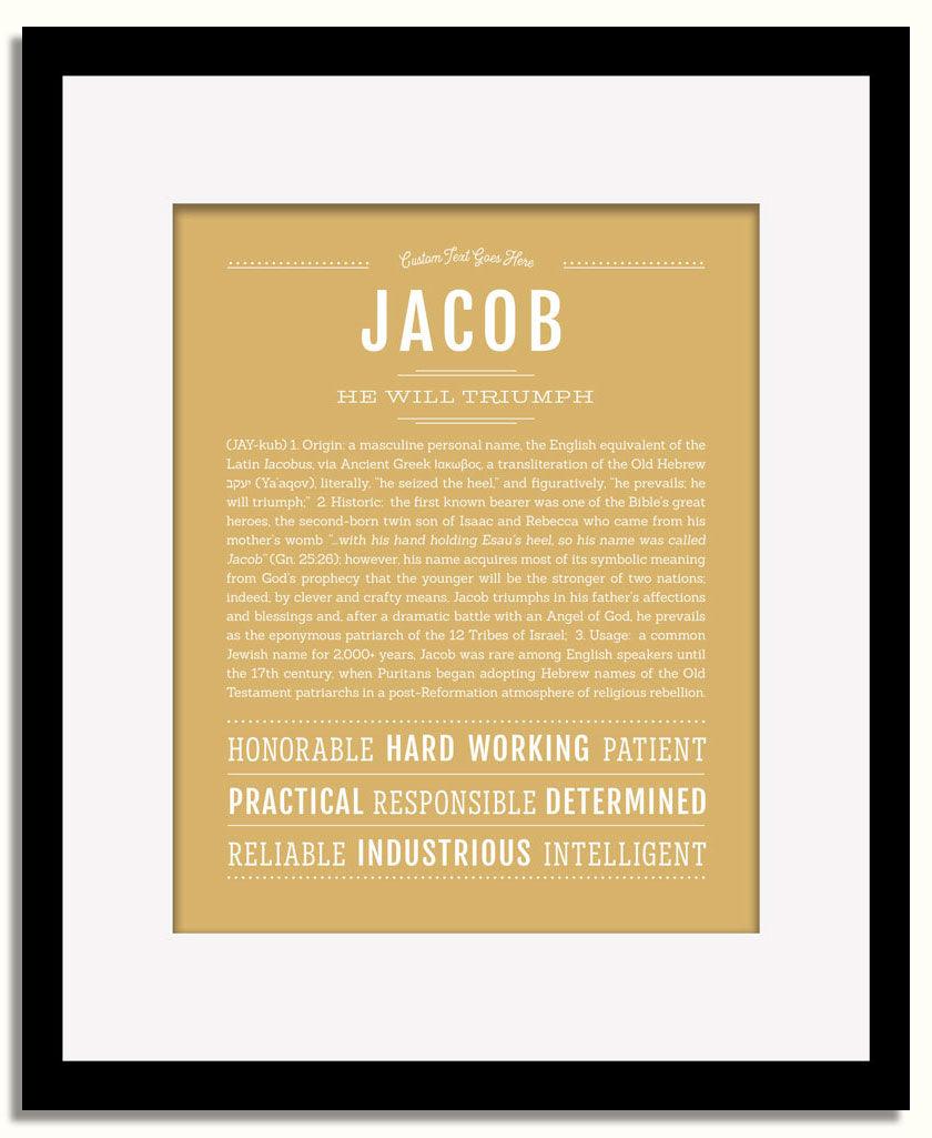 Frame Options | Matte Gold | Black Frame, Matted