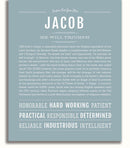 Jacob Personalized Name Meaning Art Prints – Name Stories