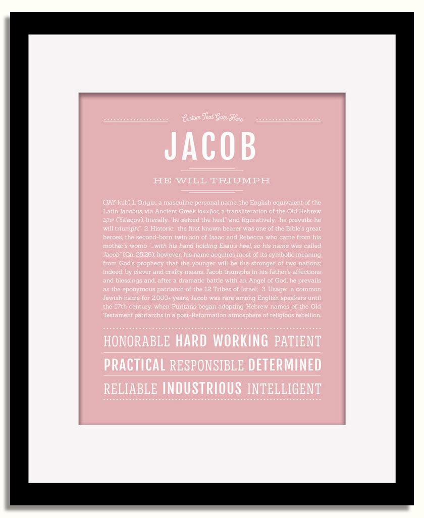 Frame Options | Dusty Rose | Black Frame, Matted