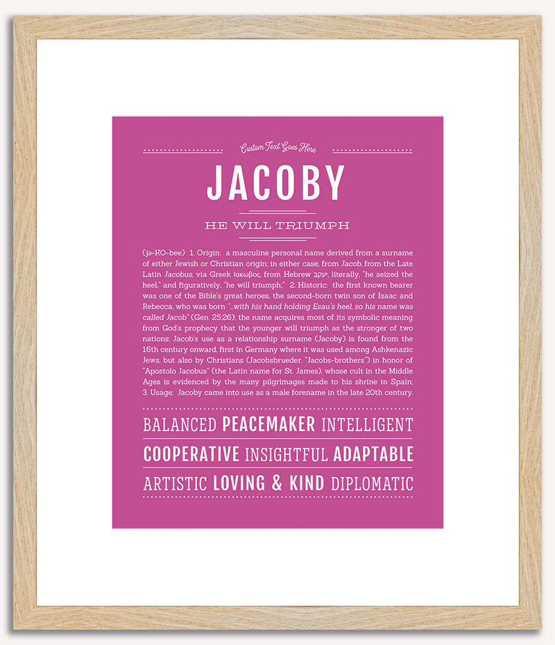 Jacoby | Name Art Print