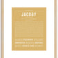 Jacoby | Name Art Print