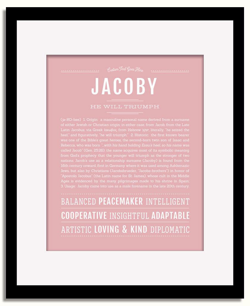 Frame Options | Dusty Rose | Black Frame, Matted