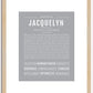 Jacquelyn | Name Art Print