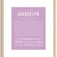 Jacquelyn | Name Art Print