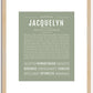 Jacquelyn | Name Art Print