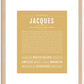 Jacques | Name Art Print