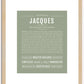 Jacques | Name Art Print