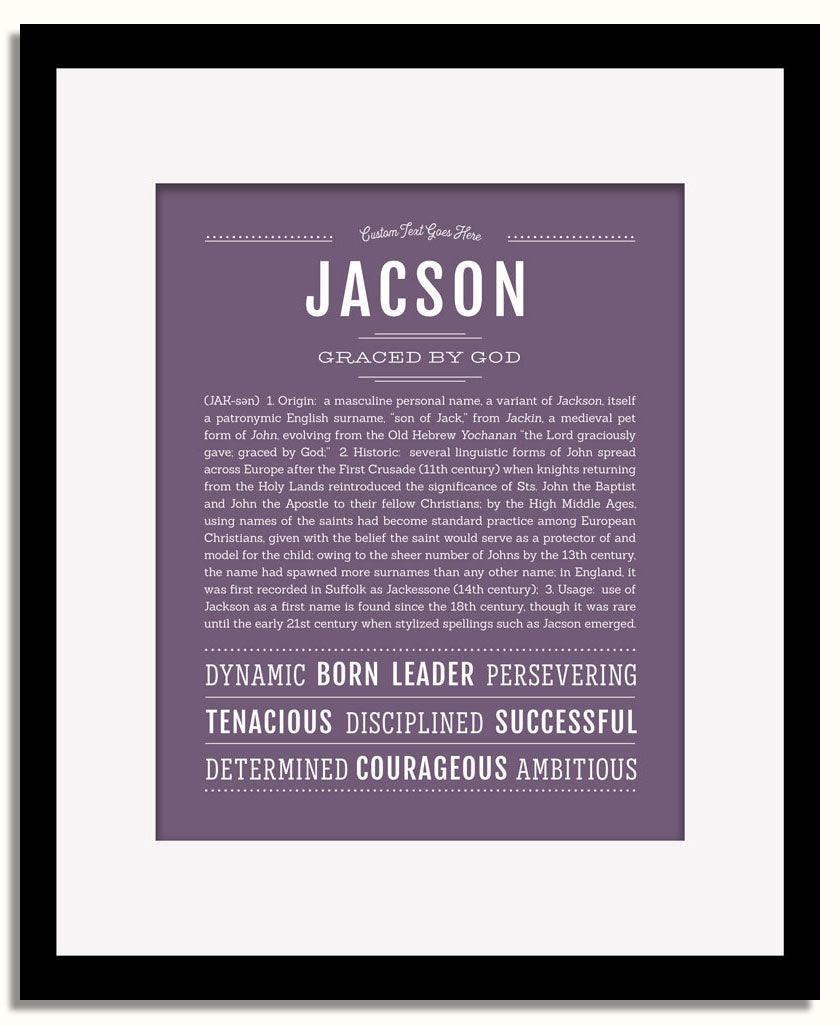 Frame Options | Deep Purple | Black Frame, Matted