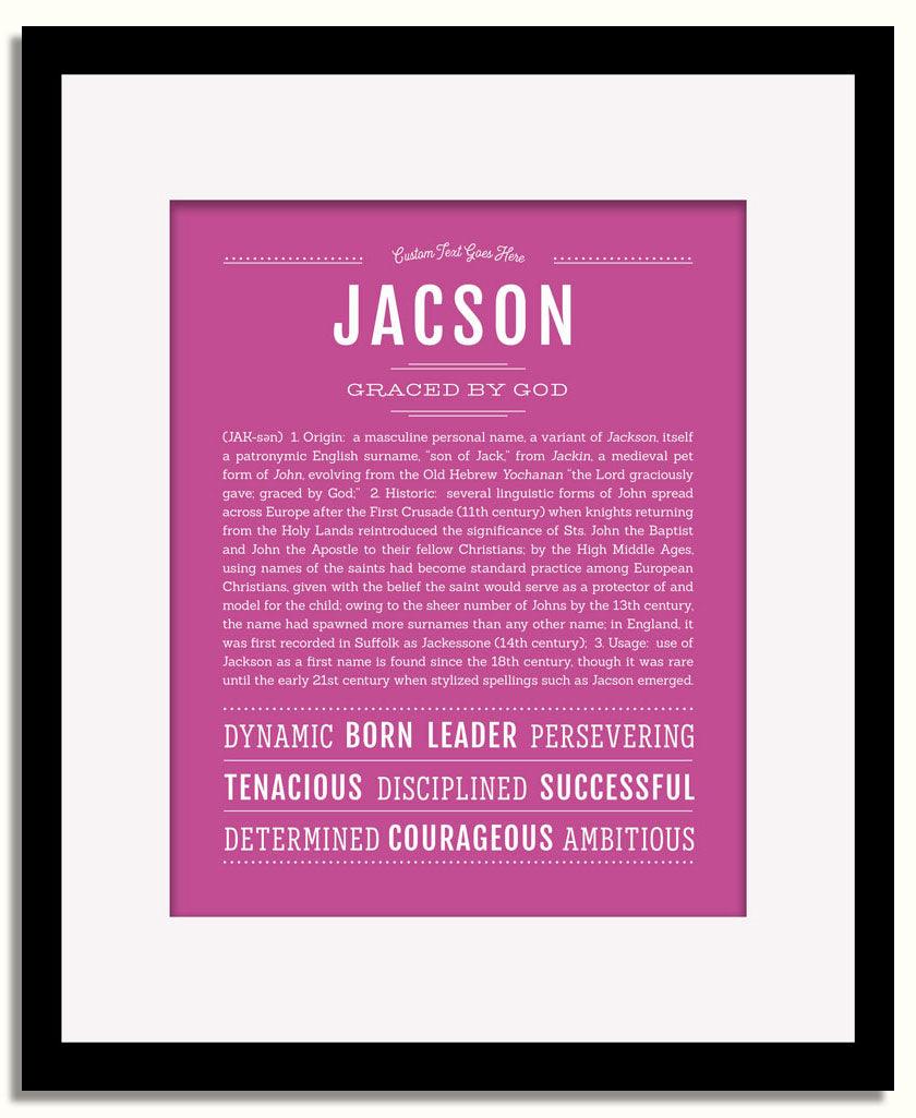 Frame Options | Dark Pink | Black Frame, Matted