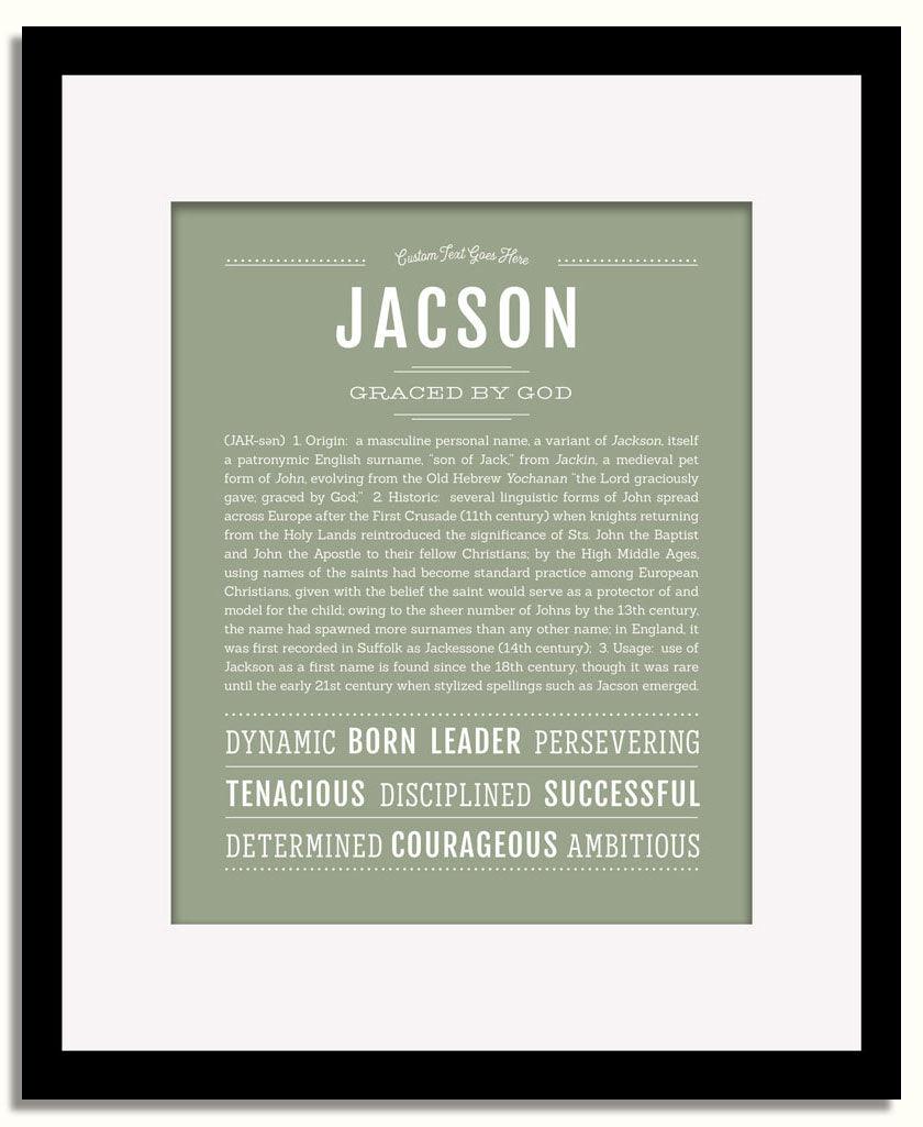 Frame Options | Sage | Black Frame, Matted