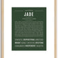 Jade | Name Art Print