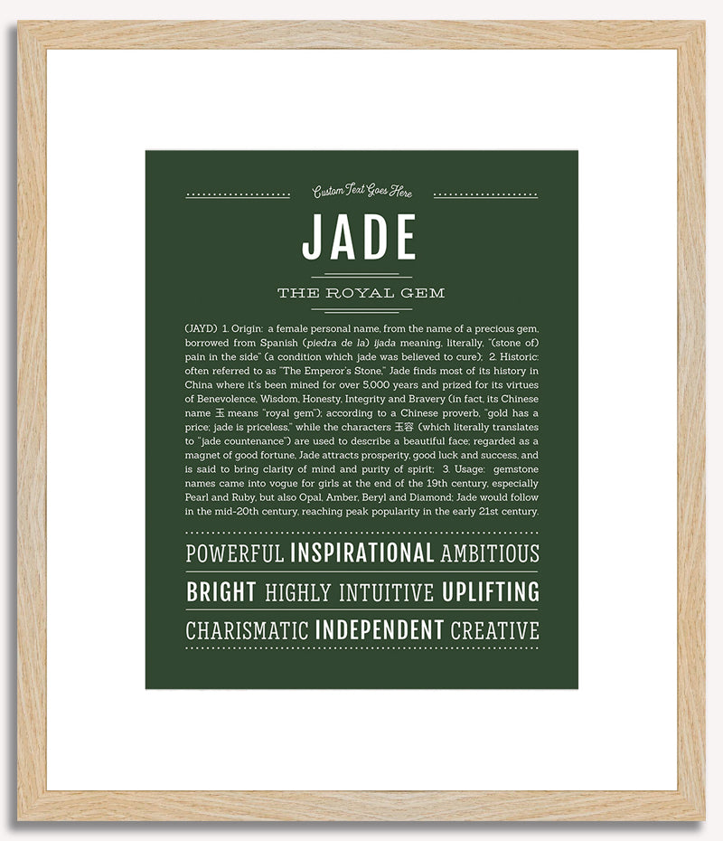 Jade | Name Art Print