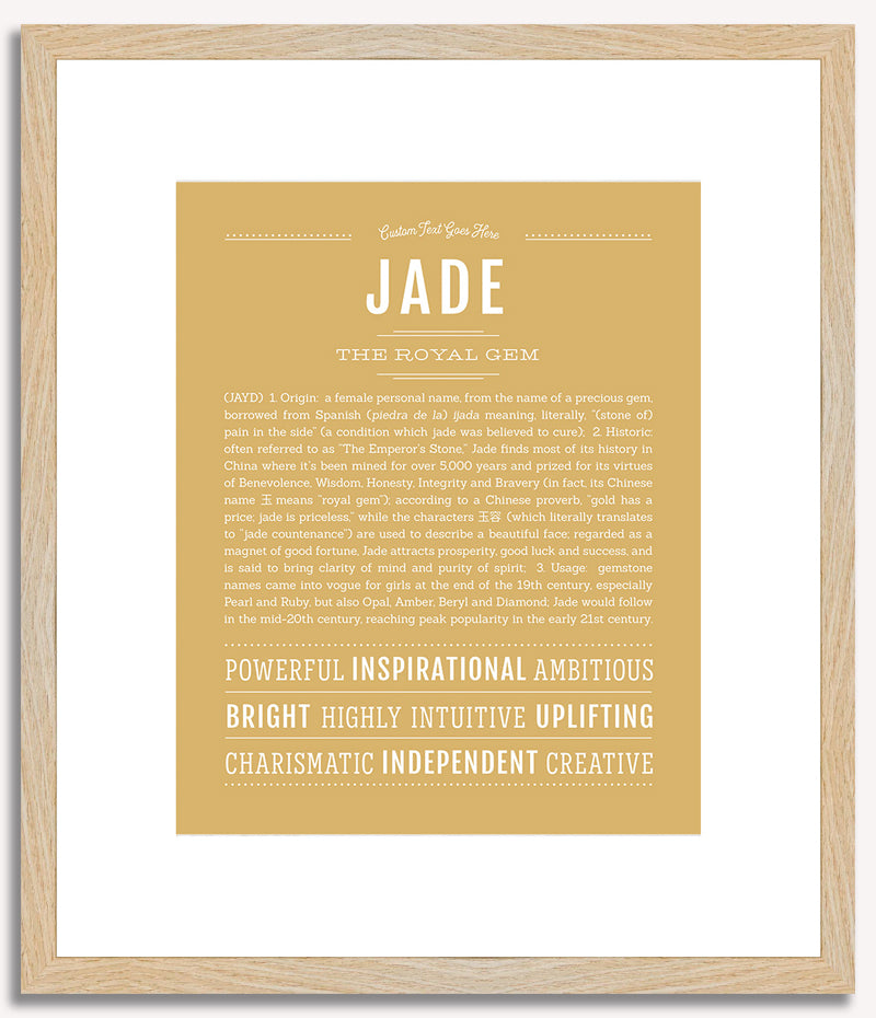 Jade | Name Art Print