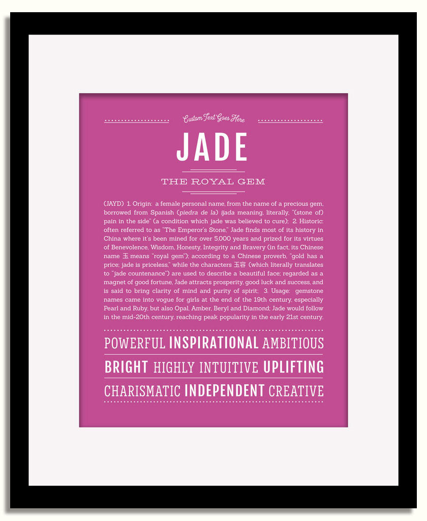 Frame Options | Dark Pink | Black Frame, Matted