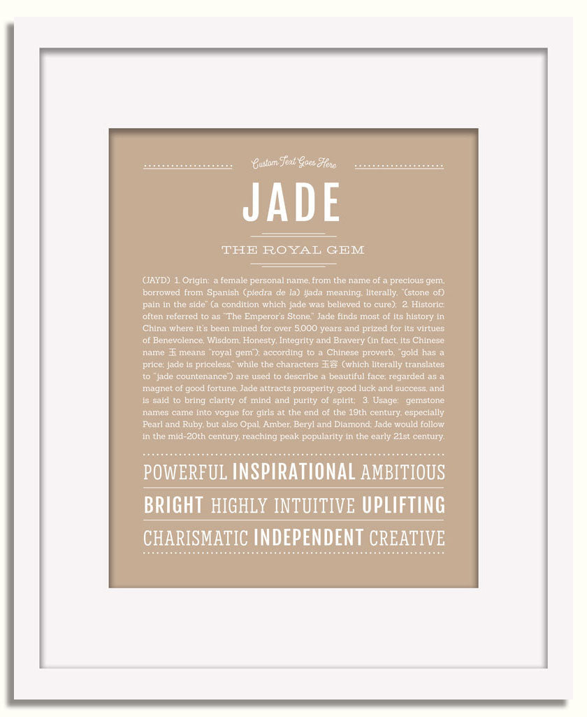 Frame Options | Tan | White Frame, Matted