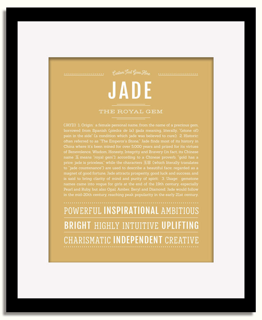 Frame Options | Matte Gold | Black Frame, Matted