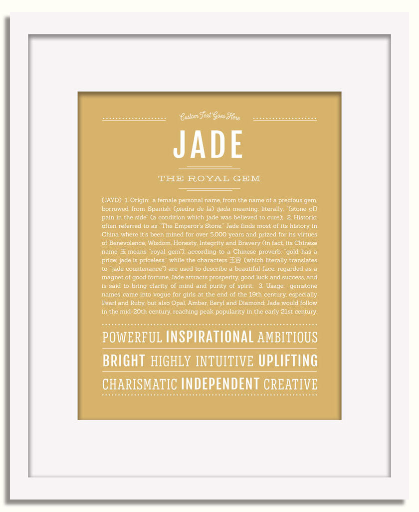 Frame Options | Matte Gold | White Frame, Matted