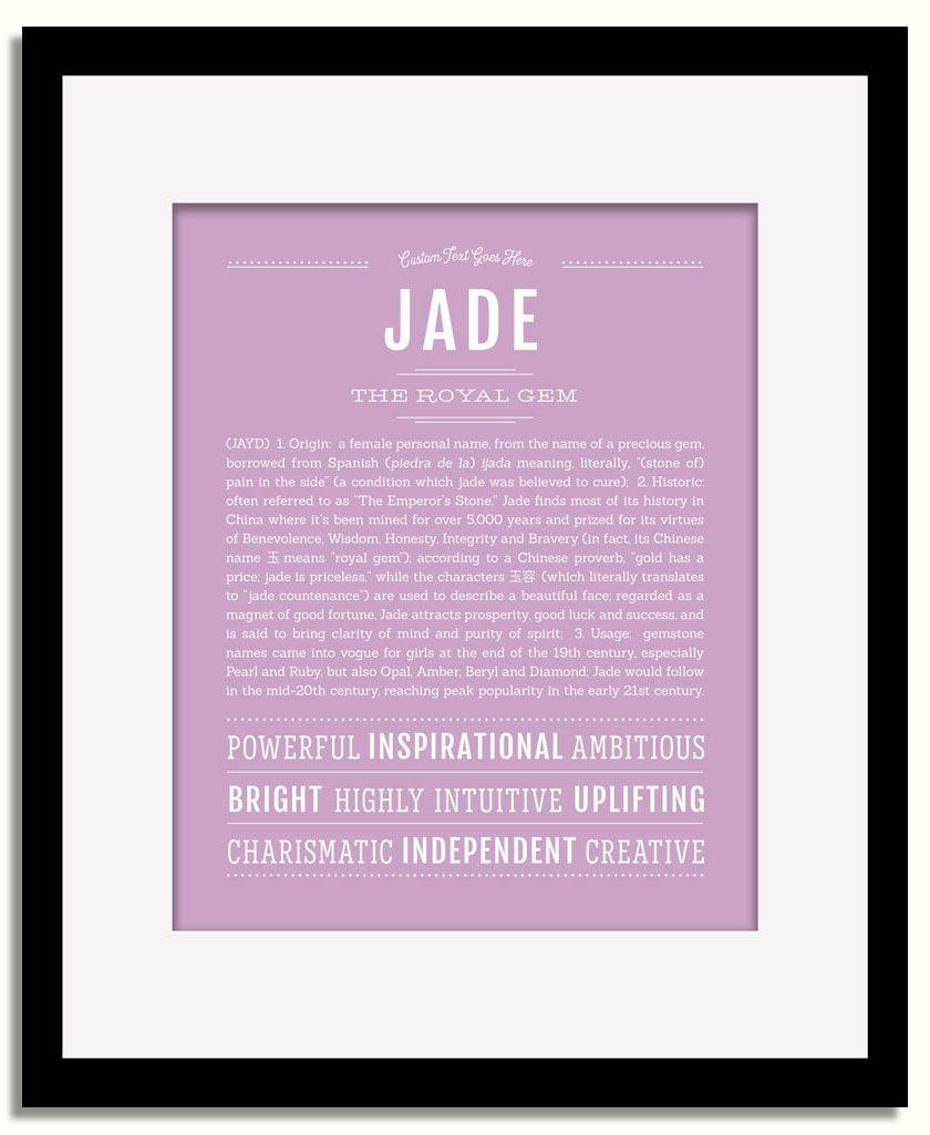 Frame Options | Lilac | Black Frame, Matted