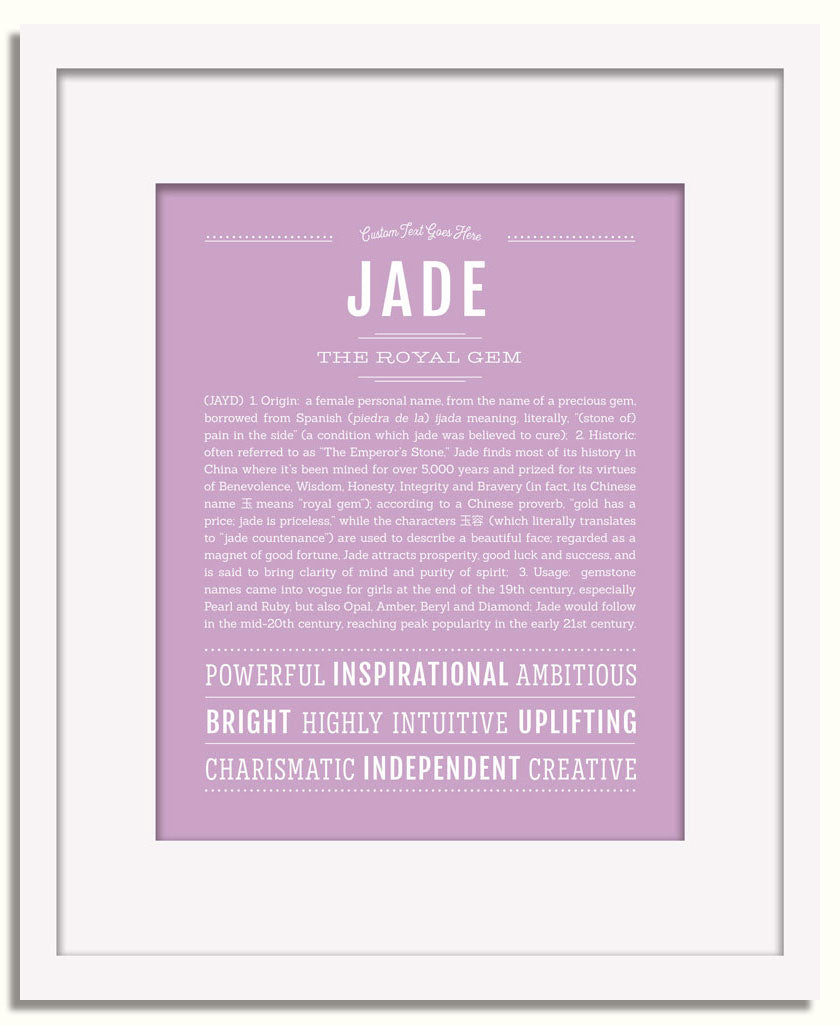 Frame Options | Lilac | White Frame, Matted